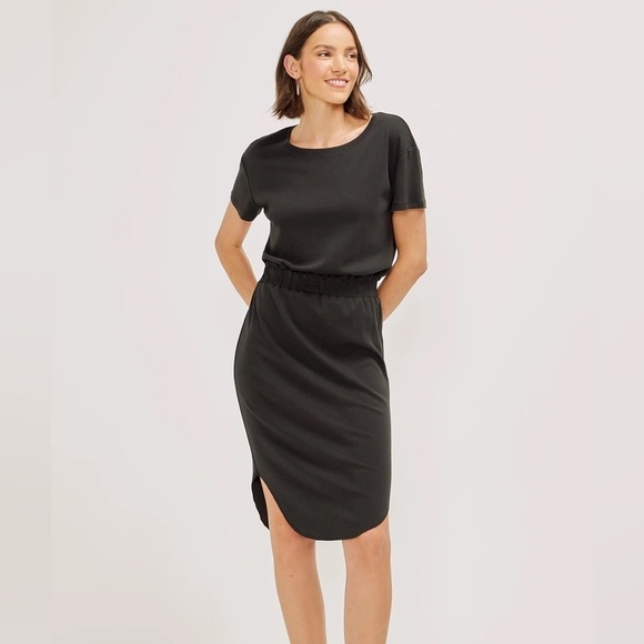 Three Dots Dresses & Skirts - Three Dots Curved Hem Tee Cotton Dress